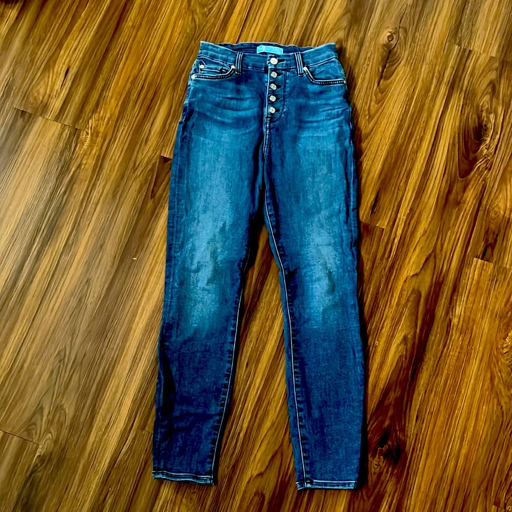7 For All Mankind High Blair Denim Button-up Jeans